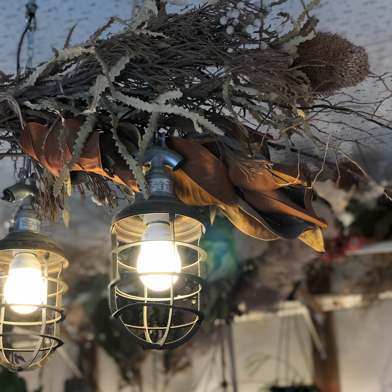 ナチュラルでワイルド ドライフラワー&流木