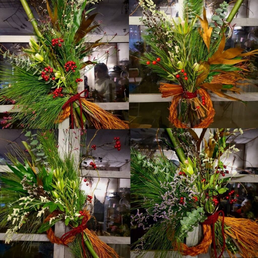 2021年12月のシミズガーデンしめ縄ワークショップ2