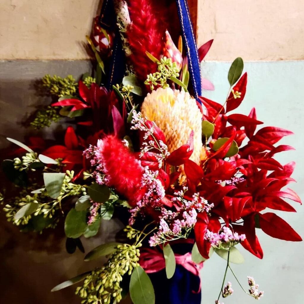 シミズガーデン2021年年末のブーケバッグデニム