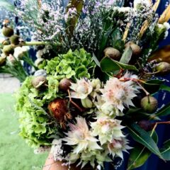 門出を祝うフレッシュドライブーケ