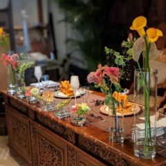 ウェディングパーティーの装花