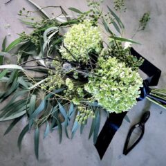 さわやかなグリーンのフレッシュスワッグ