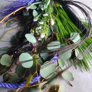 天然藁を使ったおしゃれなフレッシュしめ縄