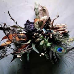 流木ドライフラワーオブジェ