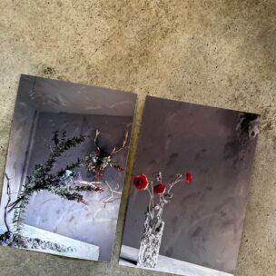 『個展　花とモルタル．』