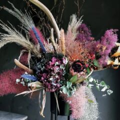 流木×スモークツリー×ドライフラワーのスタンド