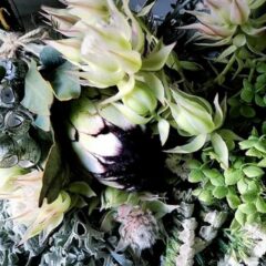 夏の白いスワッグ