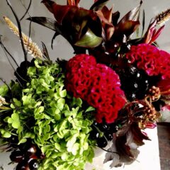 野菜を花材にしたアレンジメント