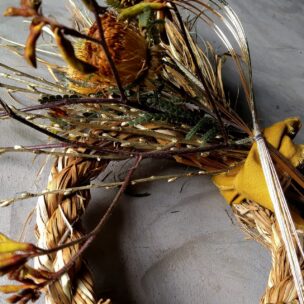 天然藁を使ったおしゃれなフレッシュしめ縄